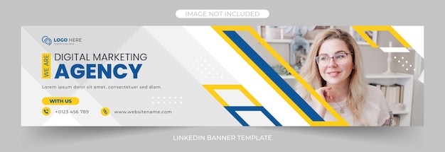 Digital marketing agency and corporate linkedin banner template