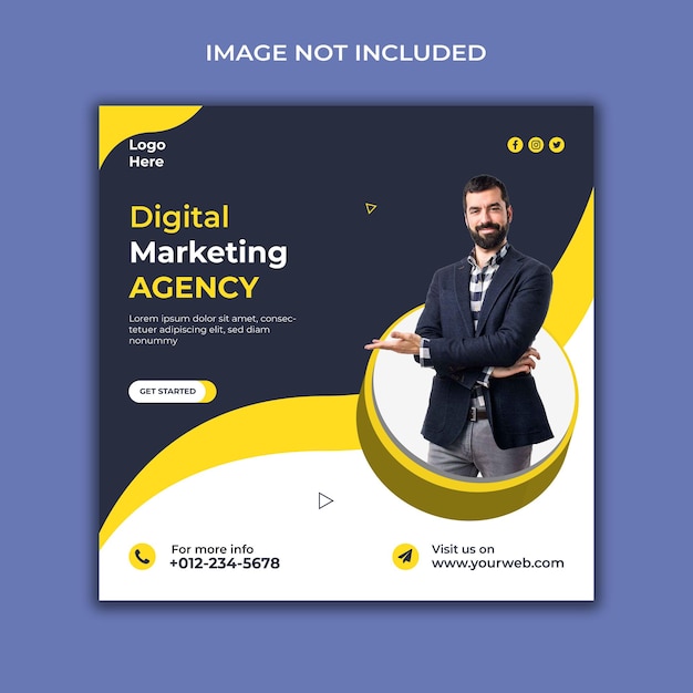 Digital marketing agency and corporate social media banner template