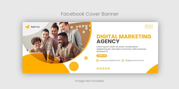 Digital marketing agency and corporate social media facebook cover banner template