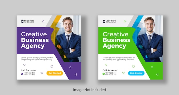 Digital Marketing Agency and Corporate Social Media Post Banner Design Template