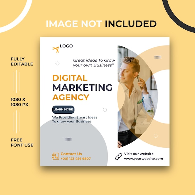 Digital marketing agency and corporate social media post Design template