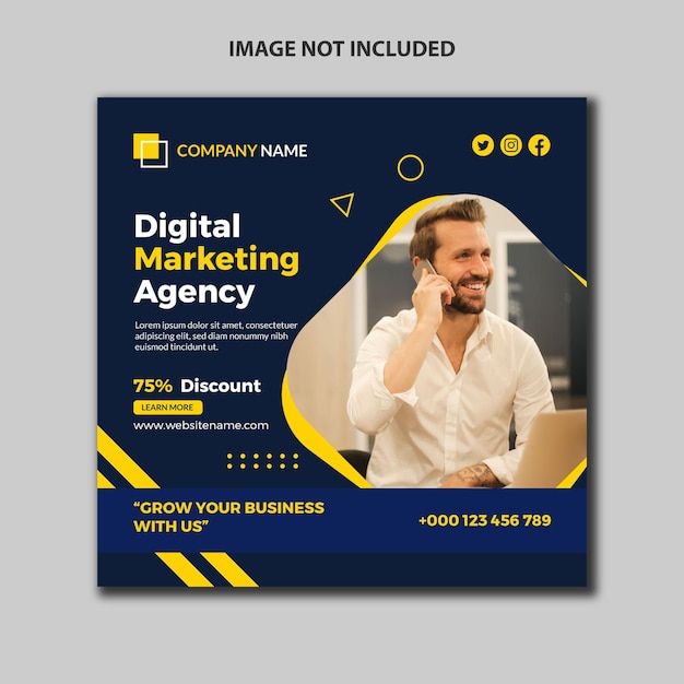 Digital marketing agency and corporate social media post design template