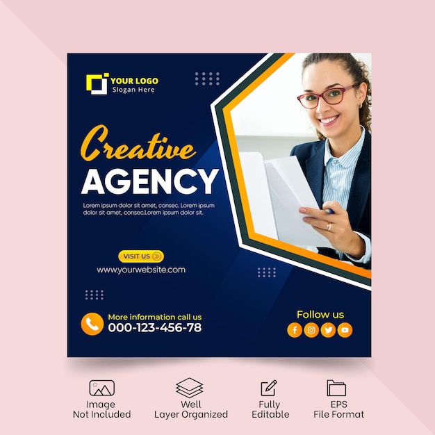 Digital marketing agency and corporate social media post design