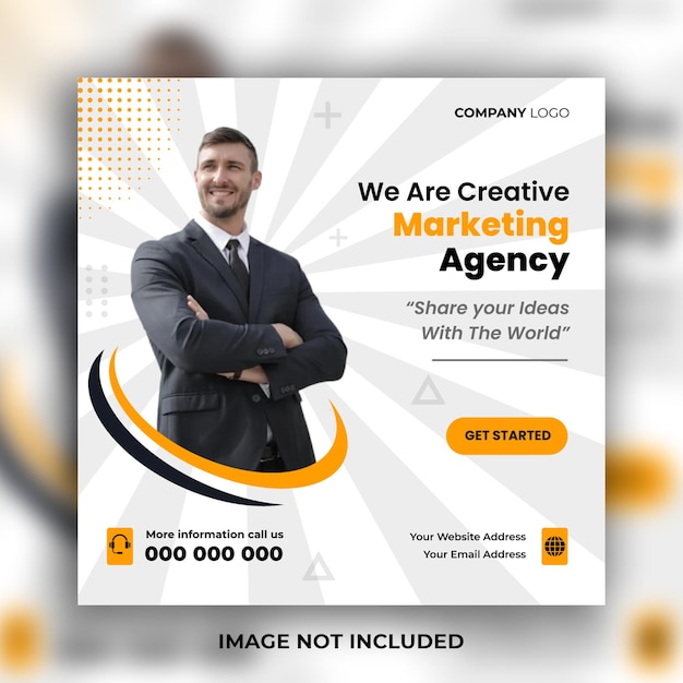 Digital marketing agency and corporate social media post template design