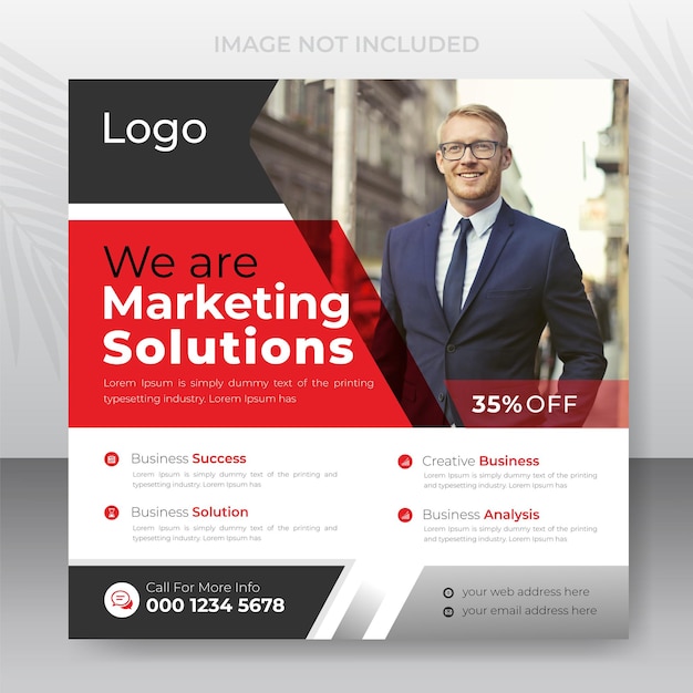 Digital marketing agency and corporate social media post template design