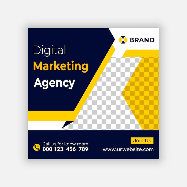 Digital marketing agency and corporate social media post template
Digital Marketing Agency Banner