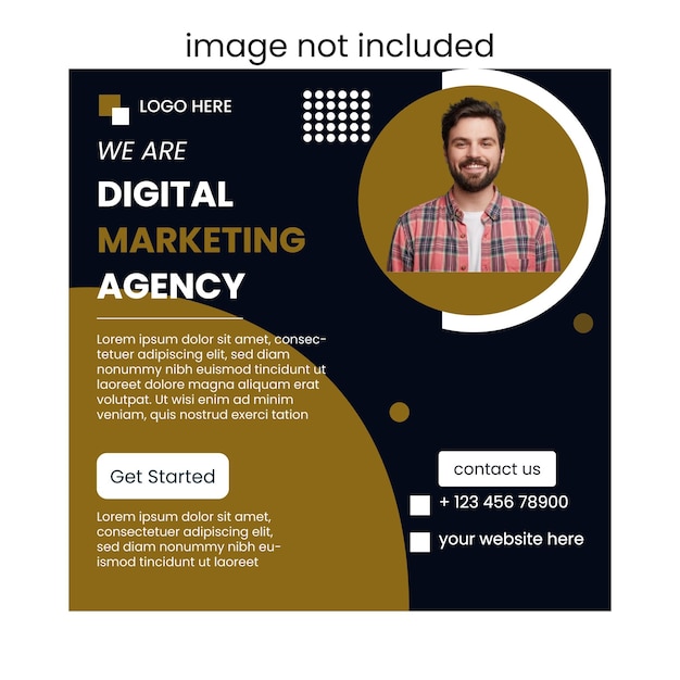 Digital marketing agency and corporate social media post template