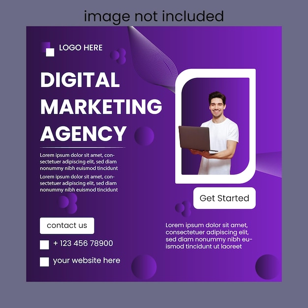 Digital marketing agency and corporate social media post template