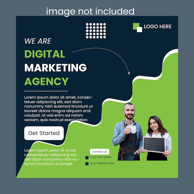 Digital marketing agency and corporate social media post template