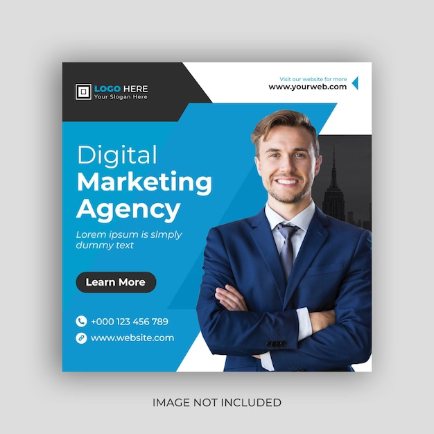 Digital marketing agency and corporate social media post template