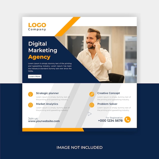 Digital marketing agency and corporate social media post template