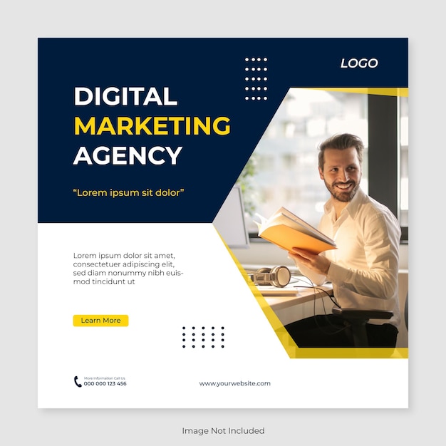 Digital marketing agency and corporate social media post template