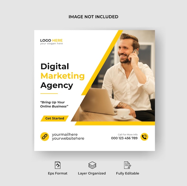 Digital marketing agency and corporate social media post template