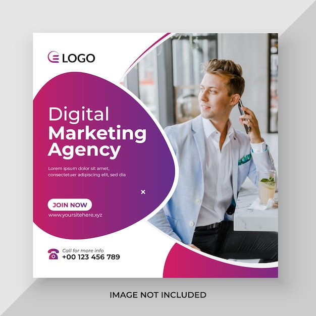 Digital marketing agency or corporate social media post template