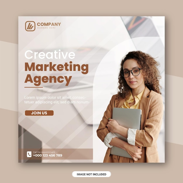 Digital marketing agency and corporate social media post template