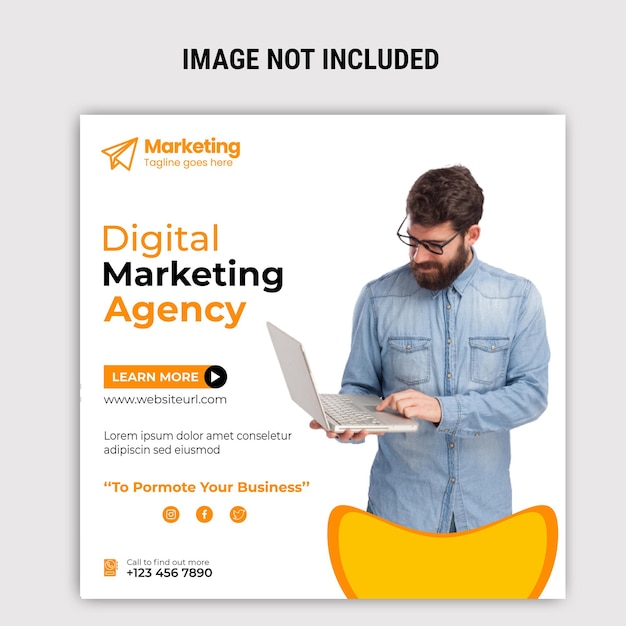 Digital marketing agency and corporate social media post template