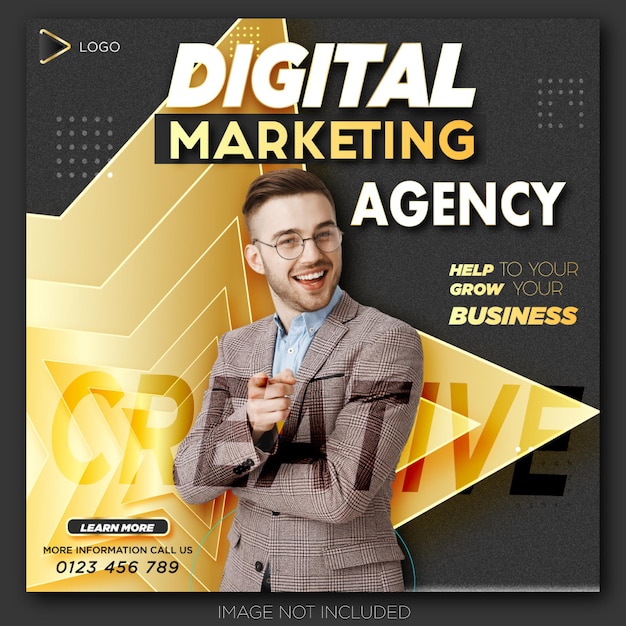 Digital marketing agency and corporate social media post template