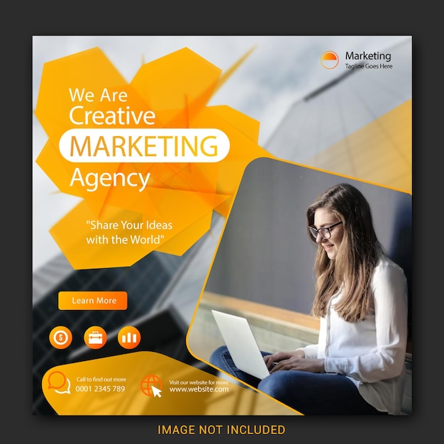 Digital marketing agency and corporate social media post template'