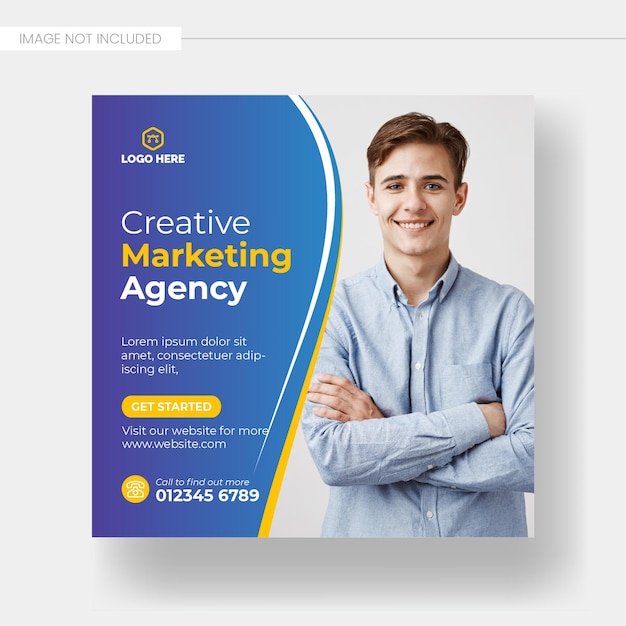 Digital marketing agency and corporate social media post template