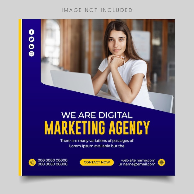 Digital marketing agency and corporate social media post template