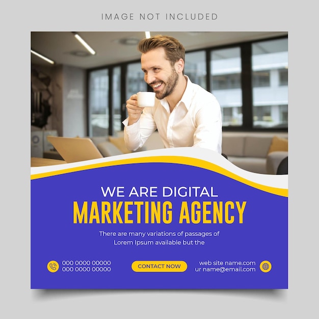 Digital marketing agency and corporate social media post template