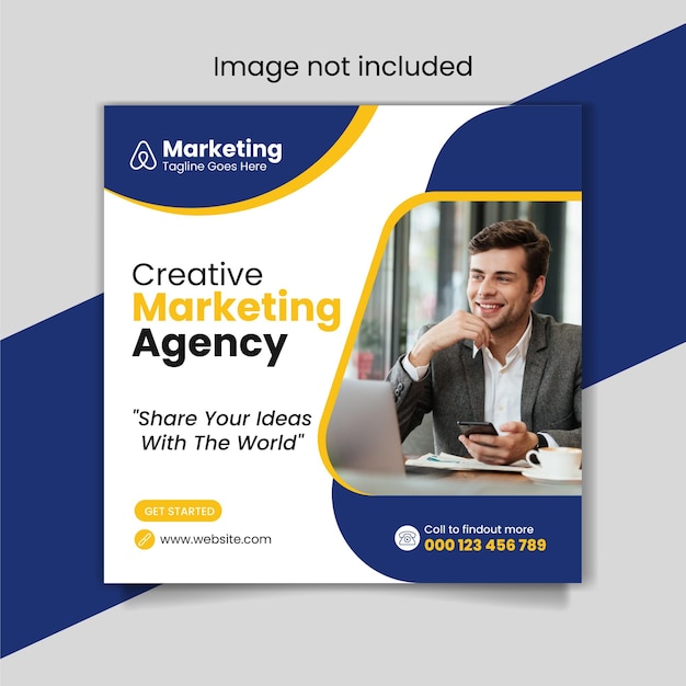 Digital marketing agency and corporate social media post template