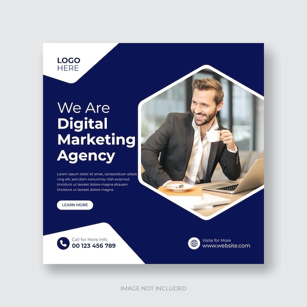 Digital marketing agency and corporate social media post template