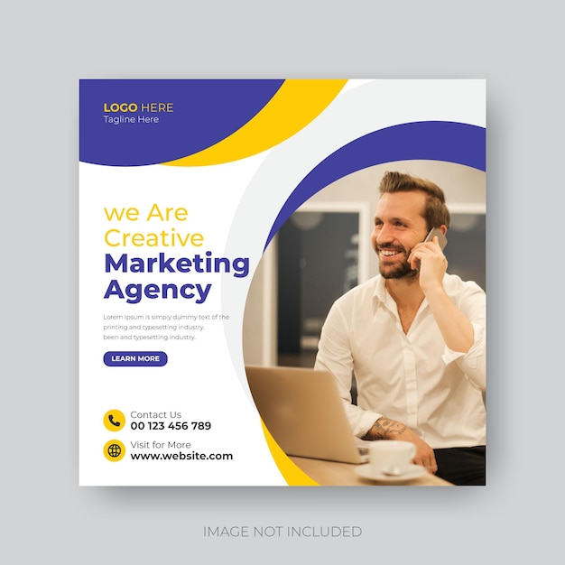 Digital marketing agency and corporate social media post template