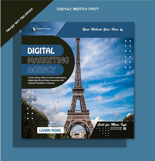 Digital marketing agency or corporate social media post template