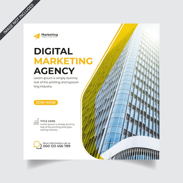 Digital marketing agency and corporate social media post Template