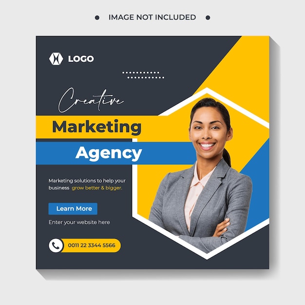 Digital marketing agency and corporate social media post template