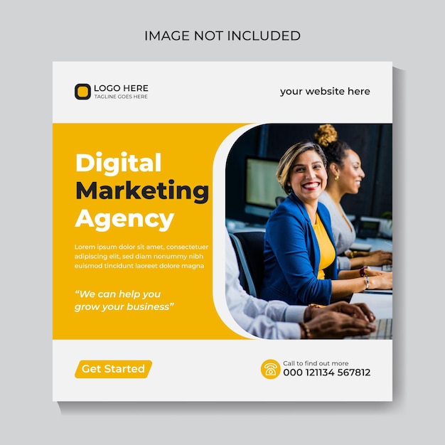 Digital marketing agency and corporate social media post template