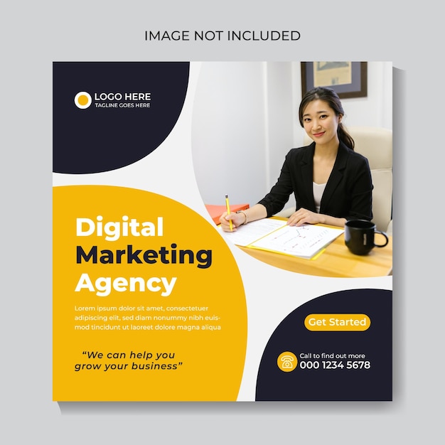 Digital marketing agency and corporate social media post template