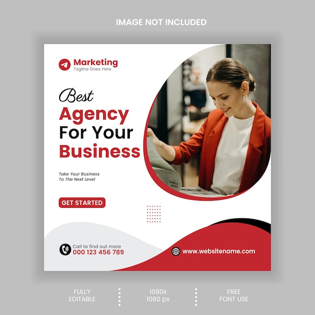 Digital marketing agency and corporate social media post template