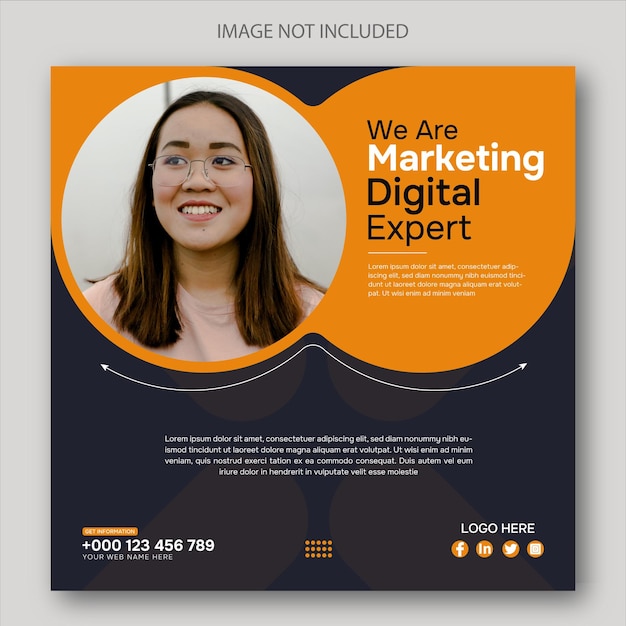 Digital marketing agency and Corporate social media post template