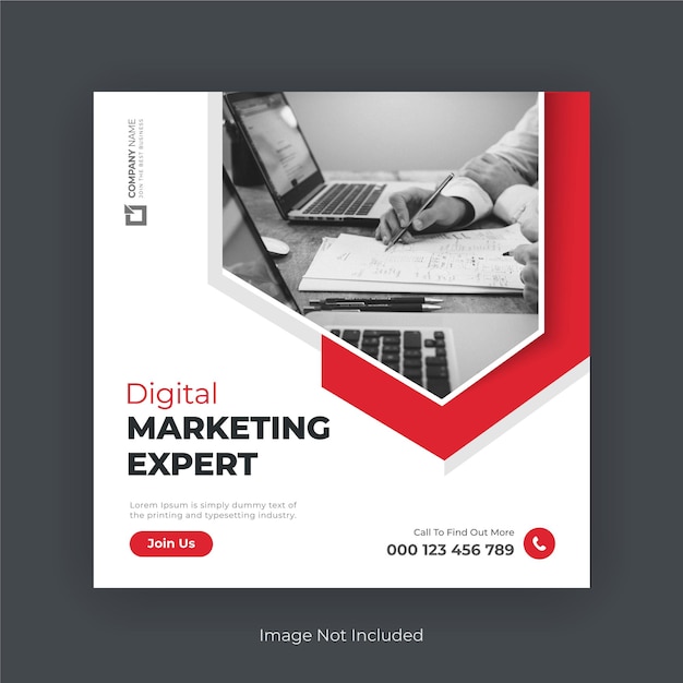 Digital marketing agency and corporate social media post template