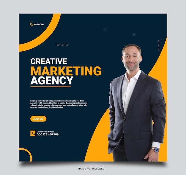 Digital marketing agency and corporate social media post template