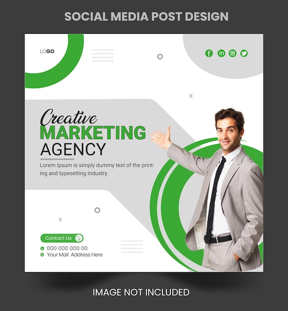 Digital marketing agency and corporate social media post template