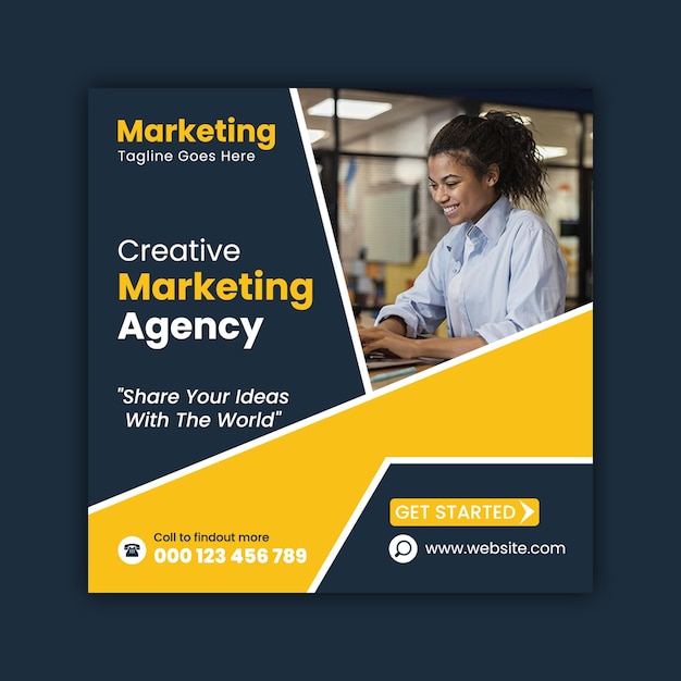 Digital marketing agency and corporate social media post