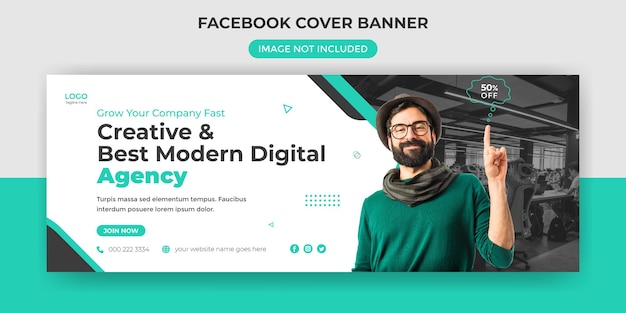 Digital marketing agency creative Facebook or instagram cover banner template social media post