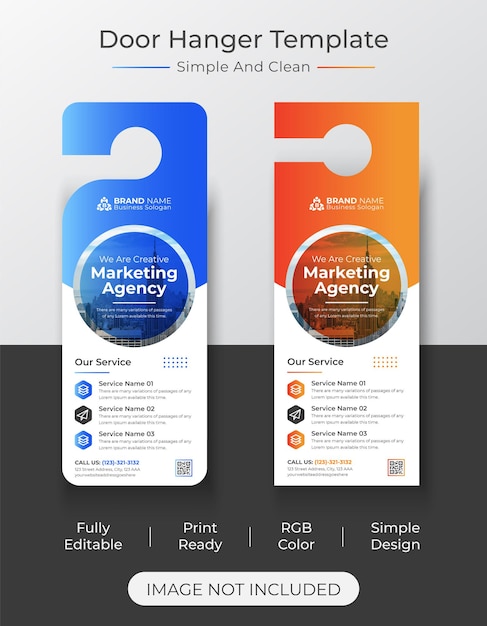 Digital marketing agency door hanger template