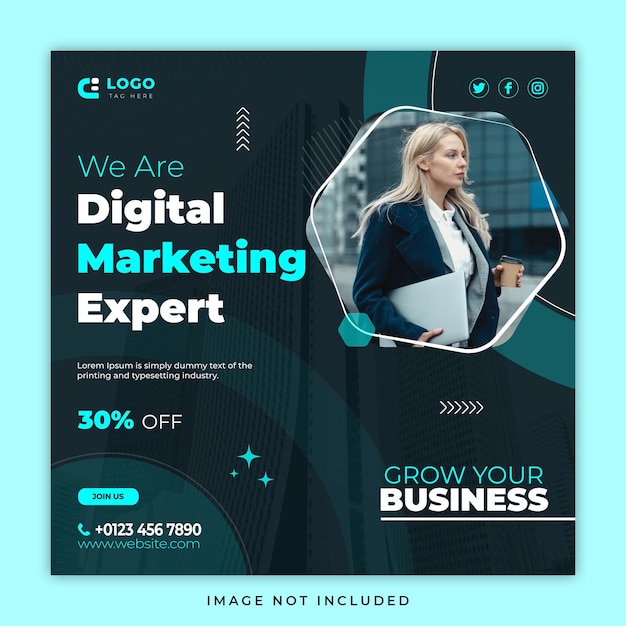 Digital marketing agency expert social media post template