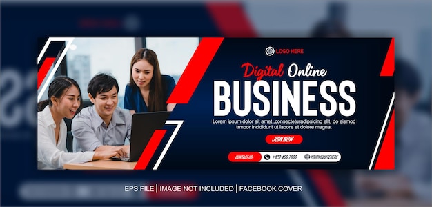 digital marketing agency facebook cover banner template