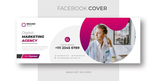 Digital marketing agency facebook cover template