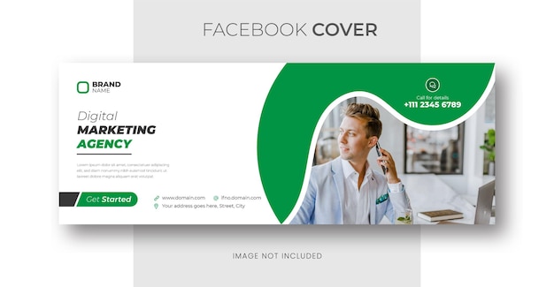 Digital marketing agency facebook cover template