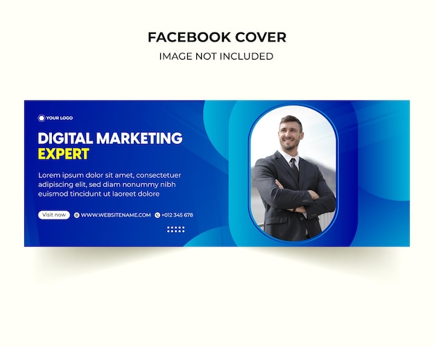 Digital marketing agency Facebook cover template