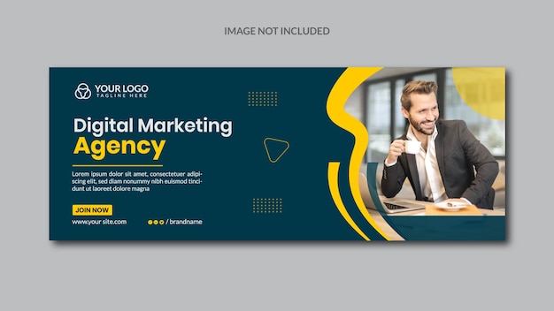 Digital marketing agency Facebook cover in Vector format