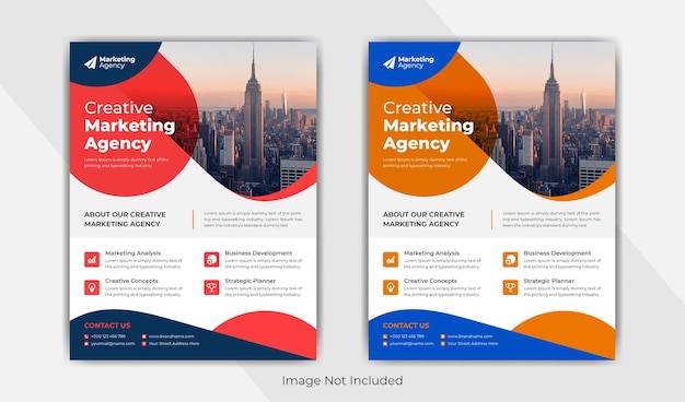 Digital marketing agency flyer and corporate business flyer template