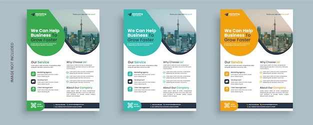 Digital marketing agency flyer template design