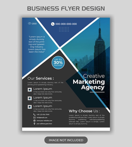 Vector digital marketing agency flyer template